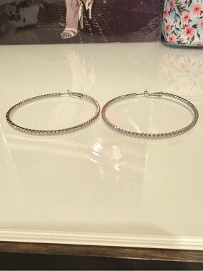 Silver Hoop Earrings - Women Jewelry